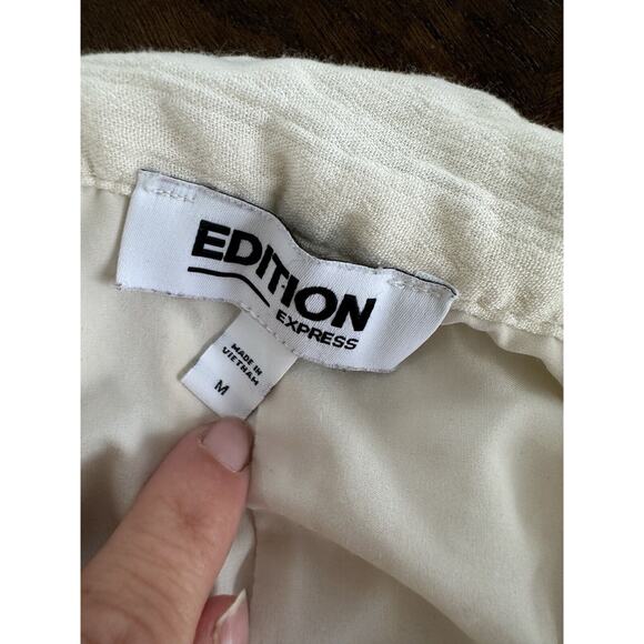 Ivory Cream Draped Midi Skirt Express Limited￼Edition Size Medium - Picture 5 of 7